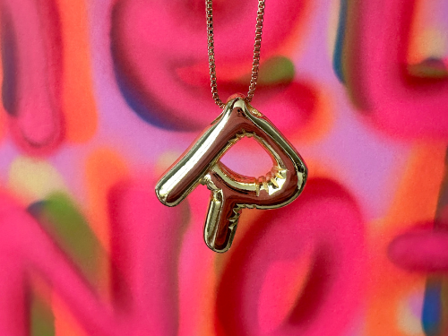 Quirky Balloon Initial Necklace