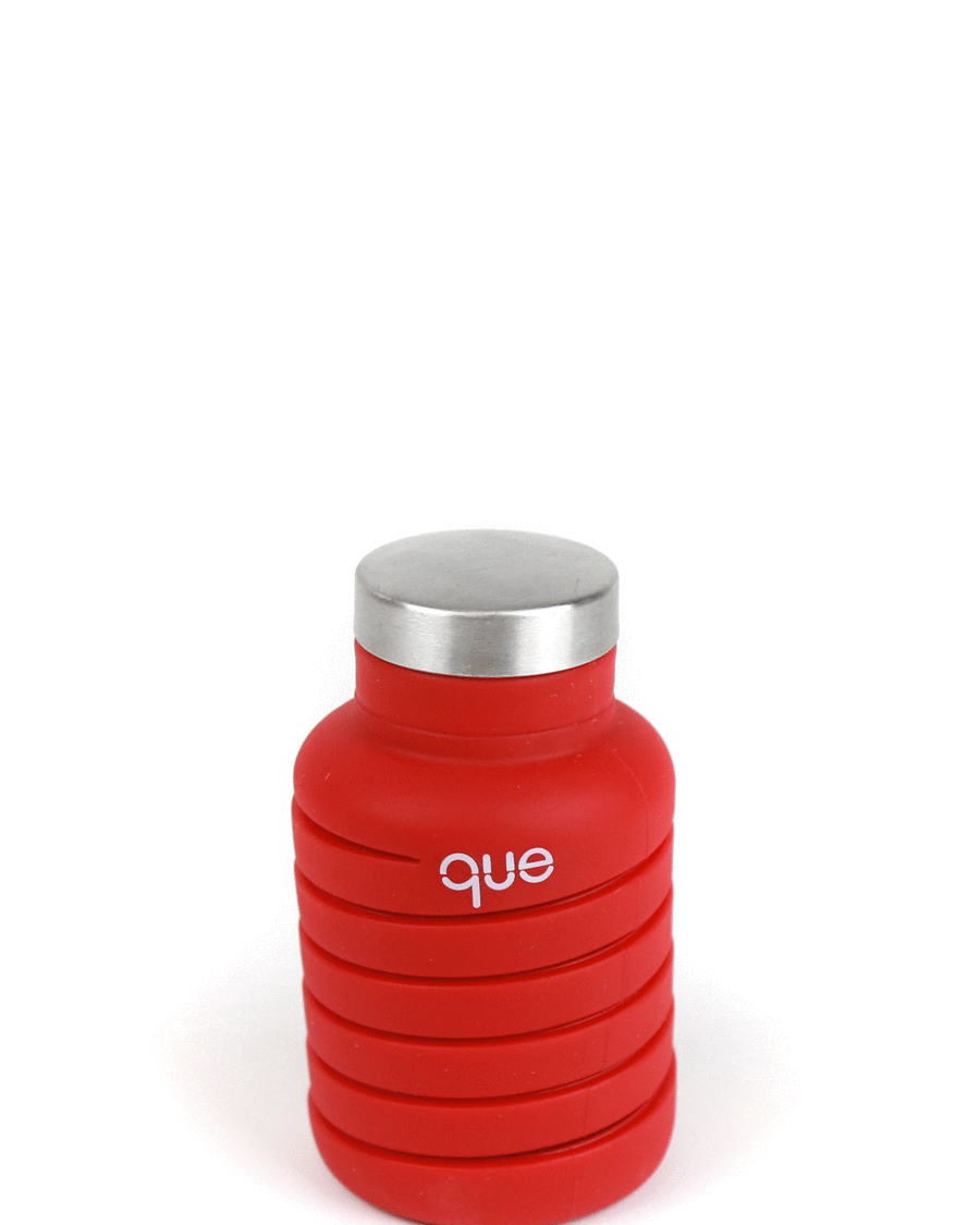 moving Expandable water red bottle metal top