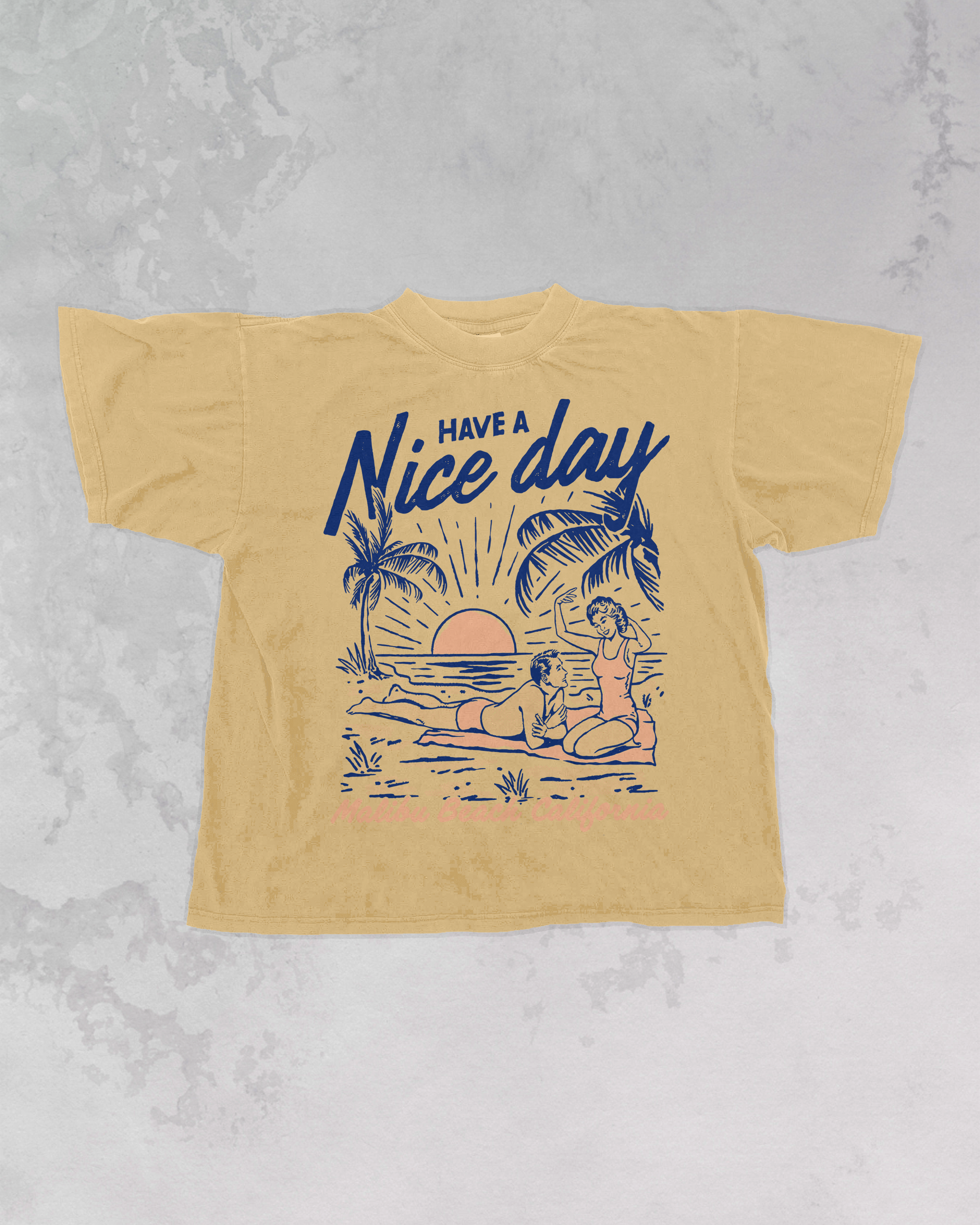 Have a nice day beach tan tee shirt