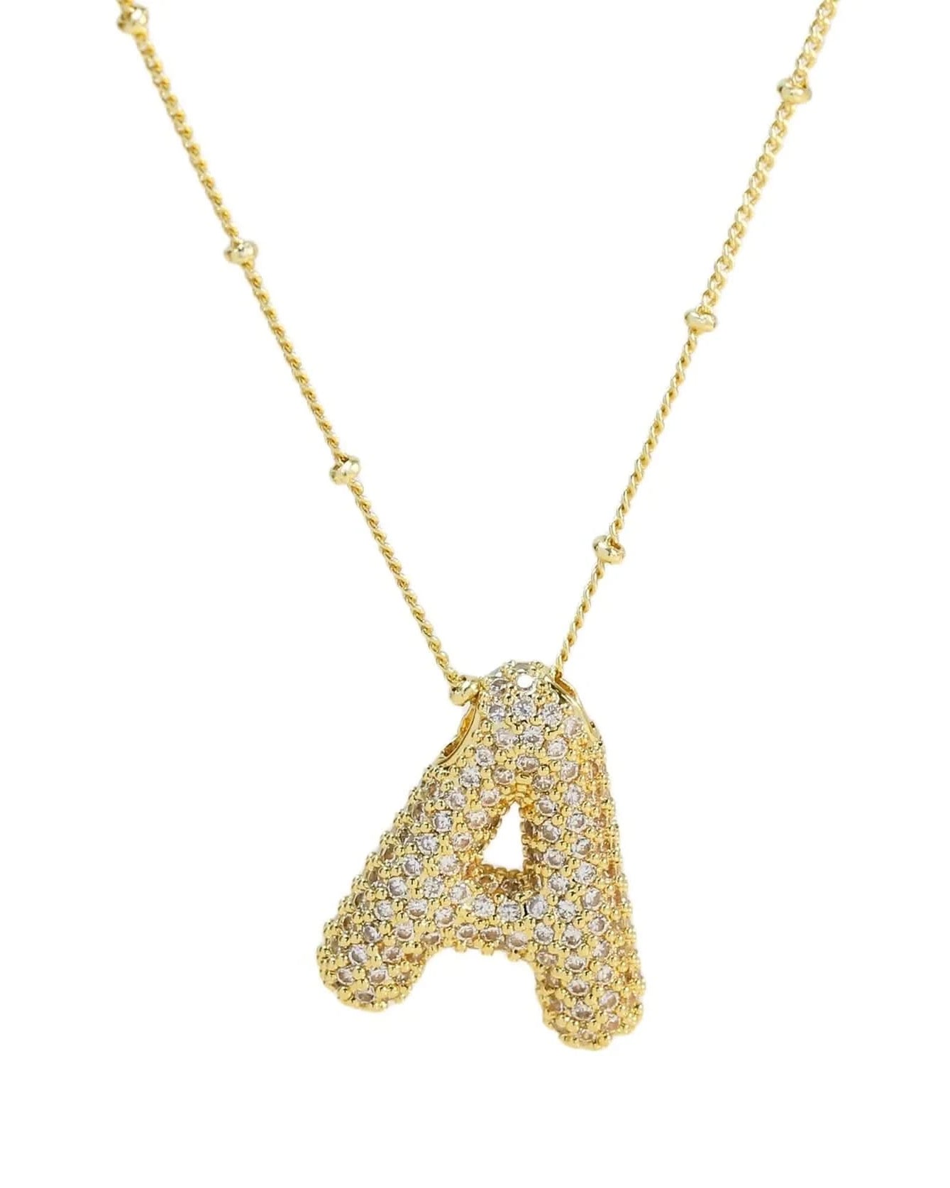 Gold Letter A Necklace | Personalized Initial Jewelry | FORM + CONTENT