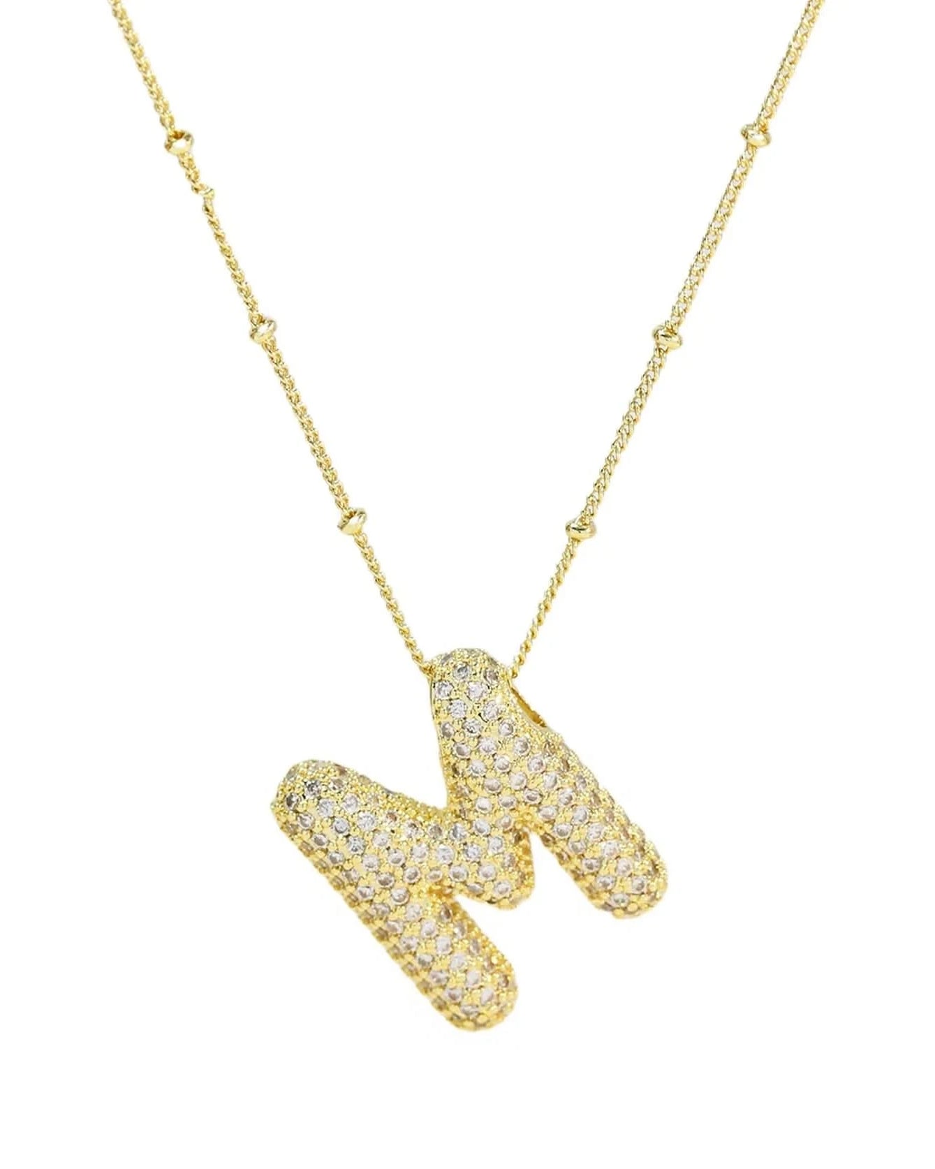 Gold Initial M Necklace | Handmade with Love in USA | FORM + CONTENT