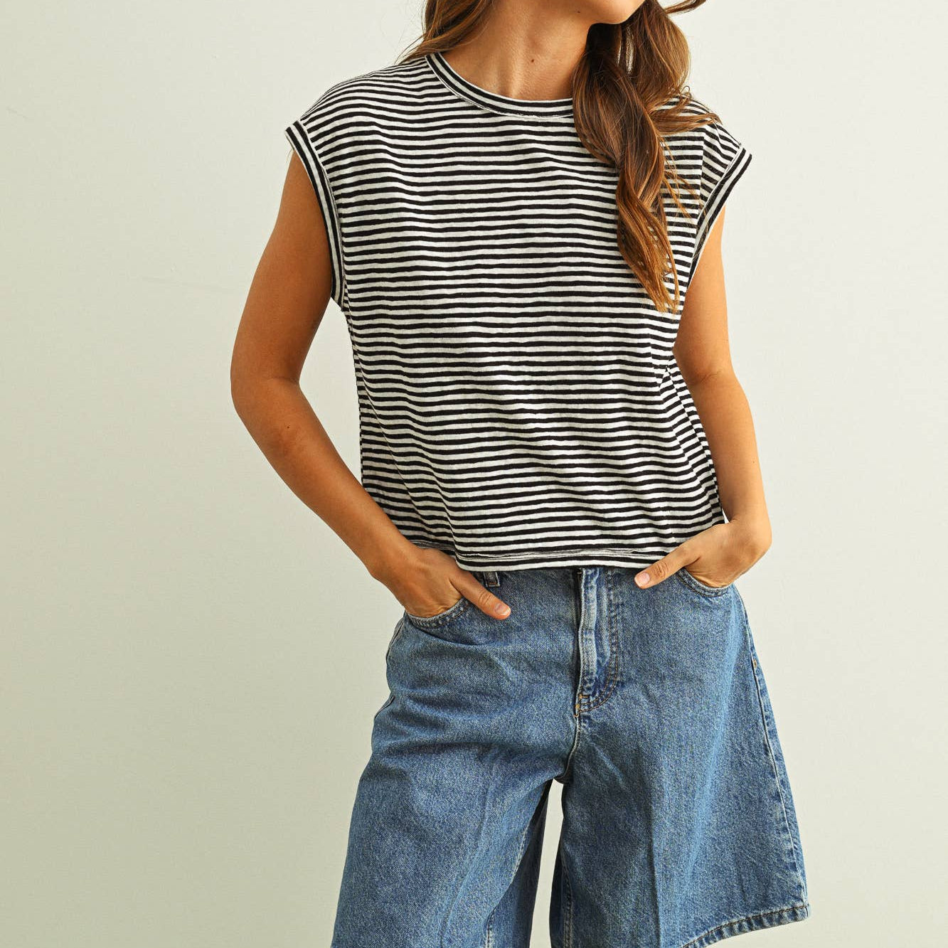 Stripe Slub T-shirt