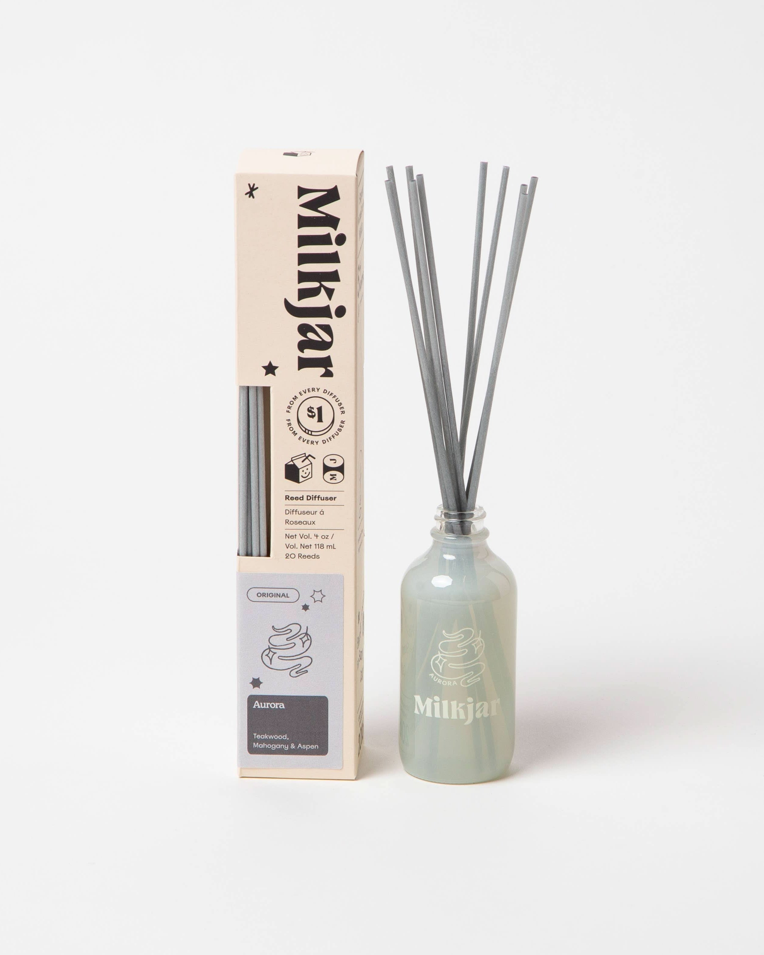 mahogany, teakwood, aspen silver natural diffuser