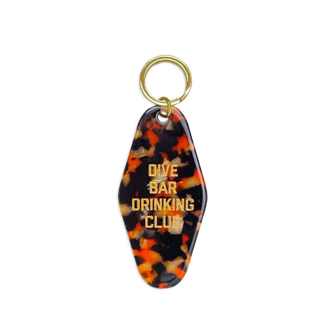 Multi color Dive Bar Drinking Club Keychain- Form + Content