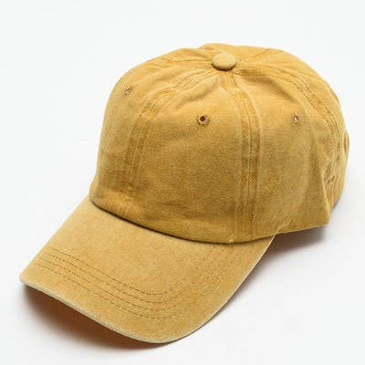 Yellow baseball cap on a white background