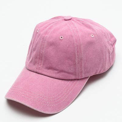 Pink baseball cap on a white background