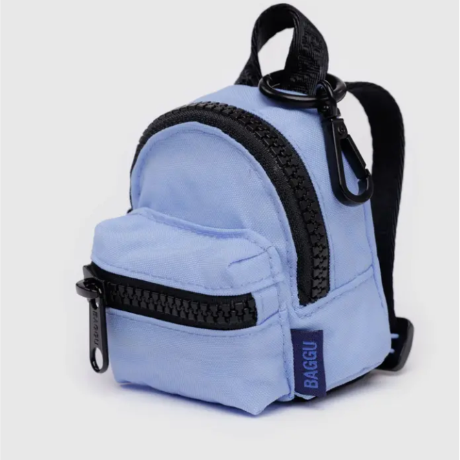 Mini backpack accessory in periwinkle