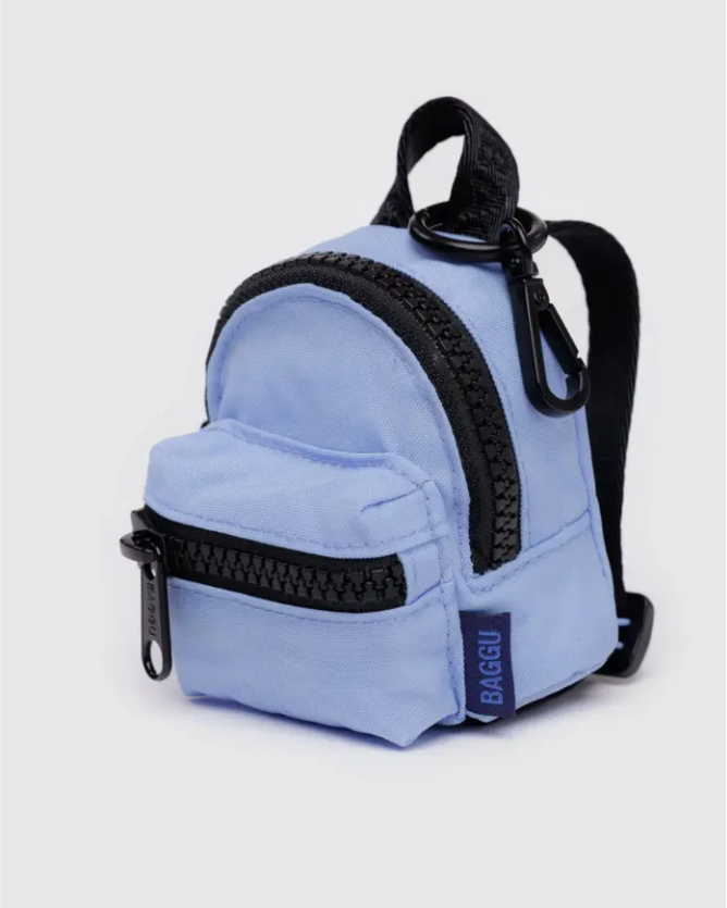 Mini backpack accessory in periwinkle
