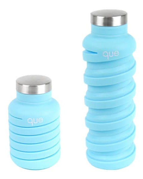 Expandable water blue bottle metal top