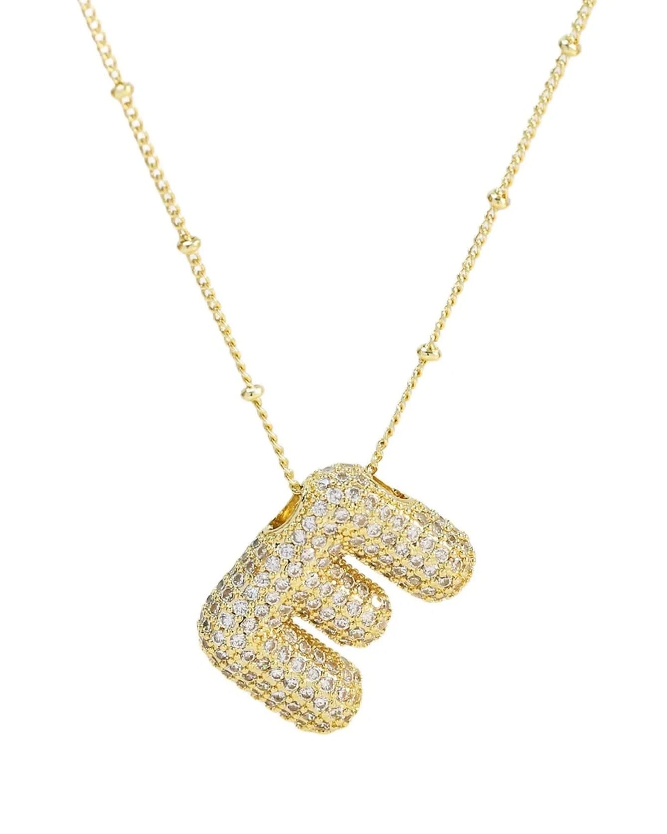 18k Gold Balloon Initial E Necklace | Anniversary Gift | FORM + CONTENT