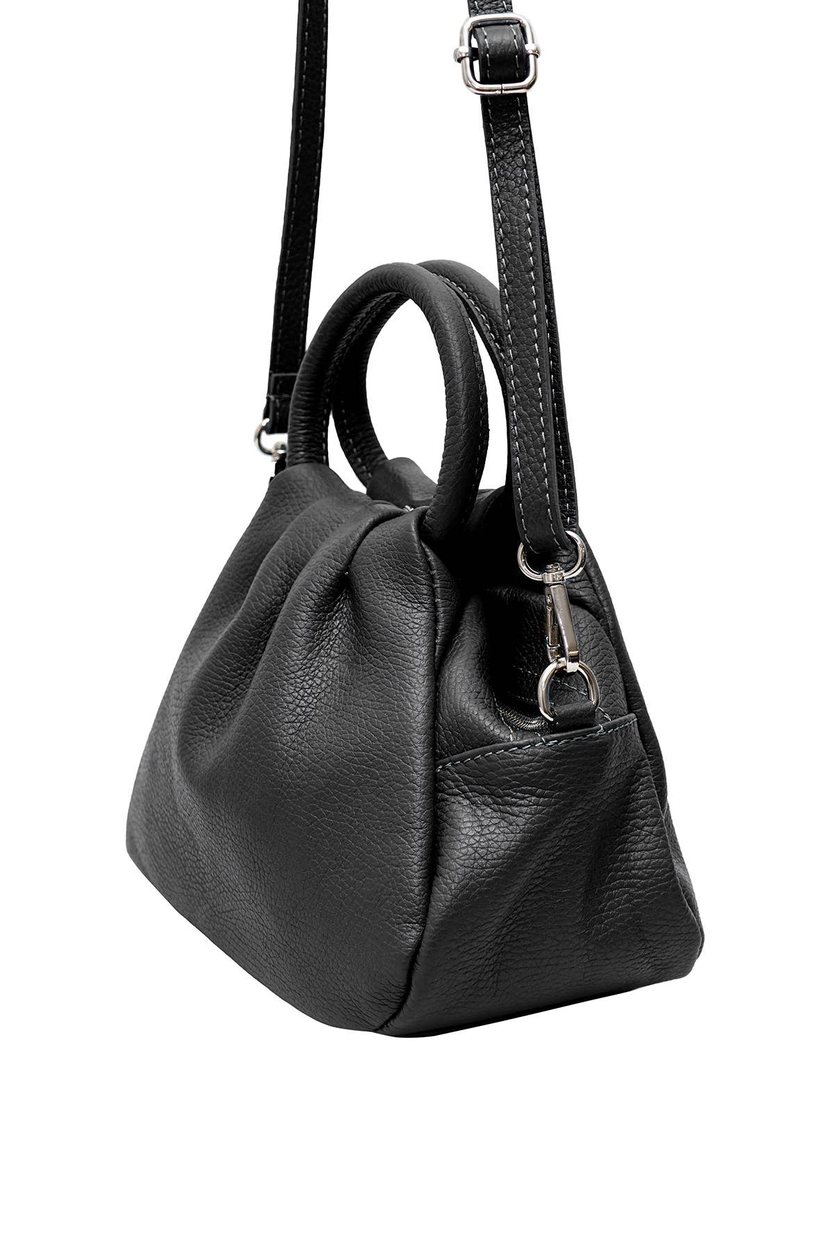 Ayla Leather Black leather Back Side hanging