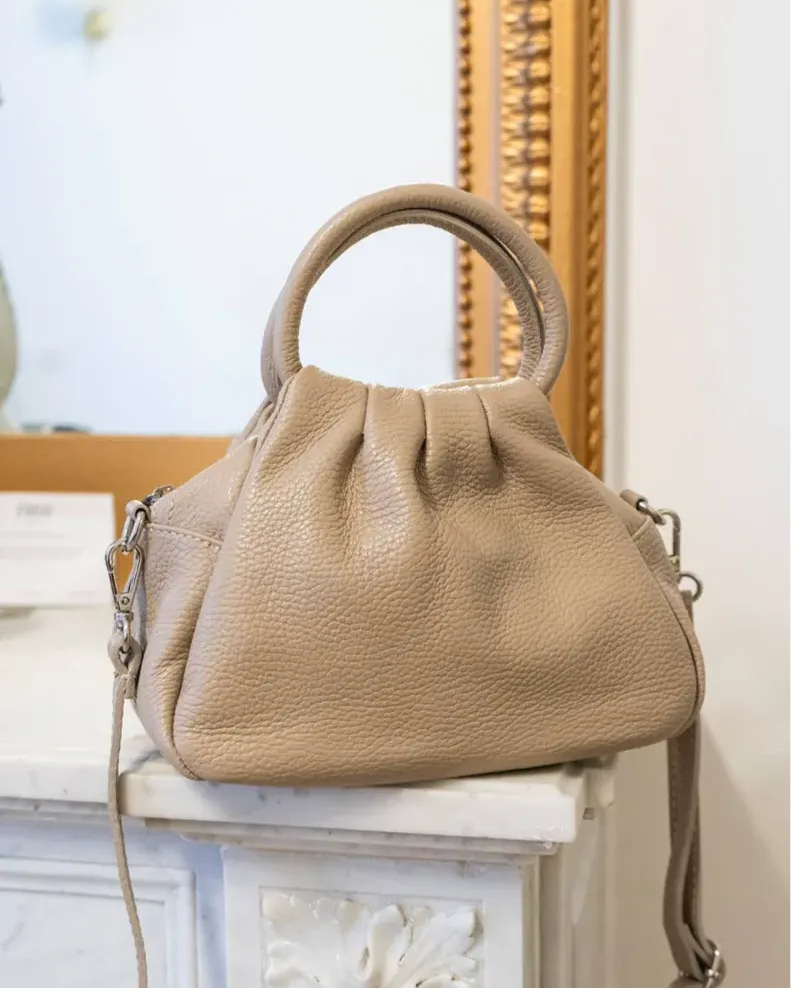 Ayla Leather Cream Bag