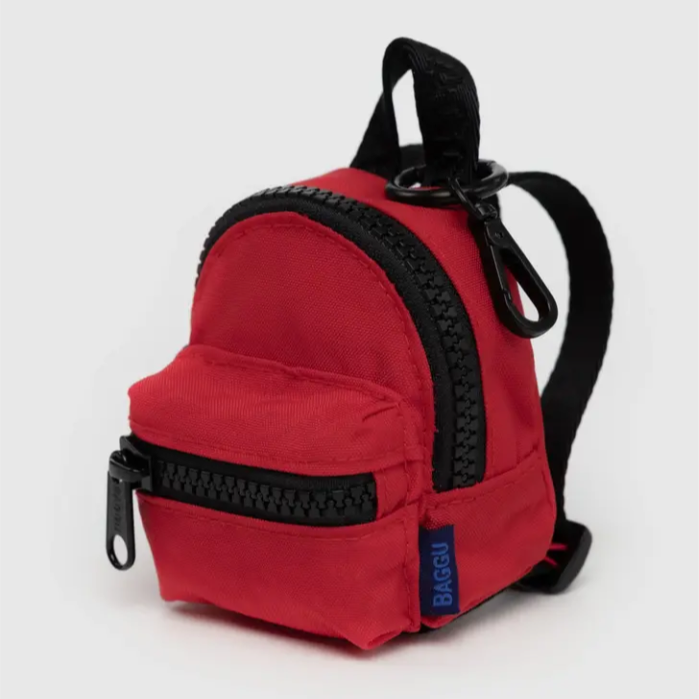 Mini backpack accessory in red