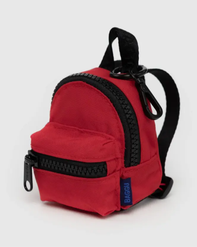 Mini backpack accessory in red