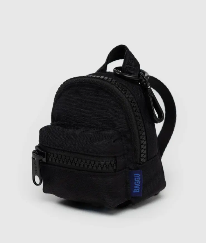 BAGGU Backpack Charm Mini backpack accessory in black