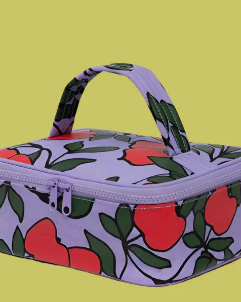 Cosmetic bag with Red Apple pattern - Small Cosmetic Case