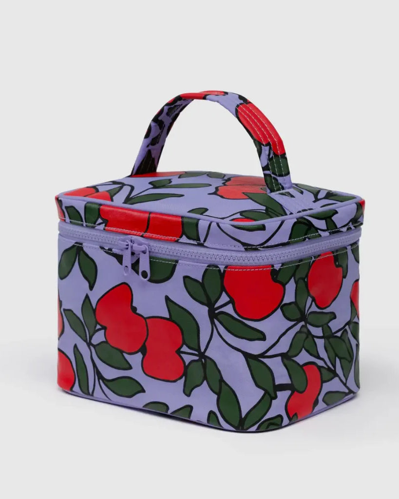 BAGGU Large Cosmetic Case - Rectangular fabric box with cherry pattern