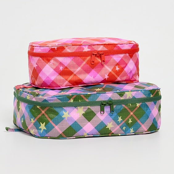 BAGGU Packing Cube Set in Star Plaid