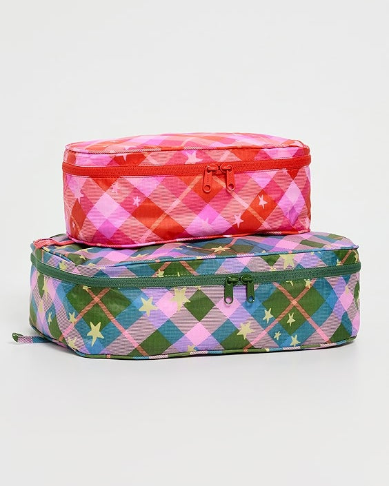 BAGGU Packing Cube Set in Star Plaid