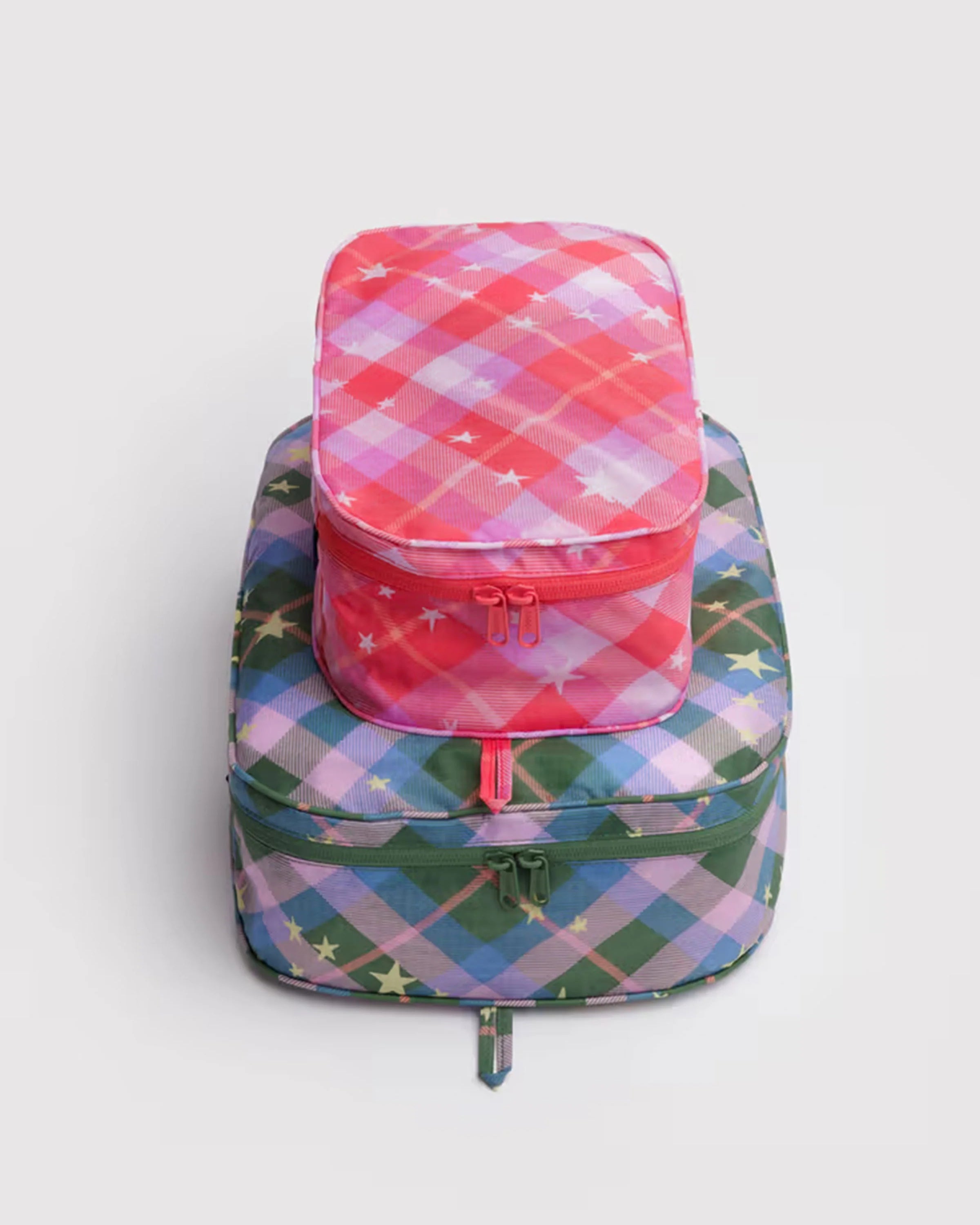 BAGGU Packing Cube Set in Star Plaid a