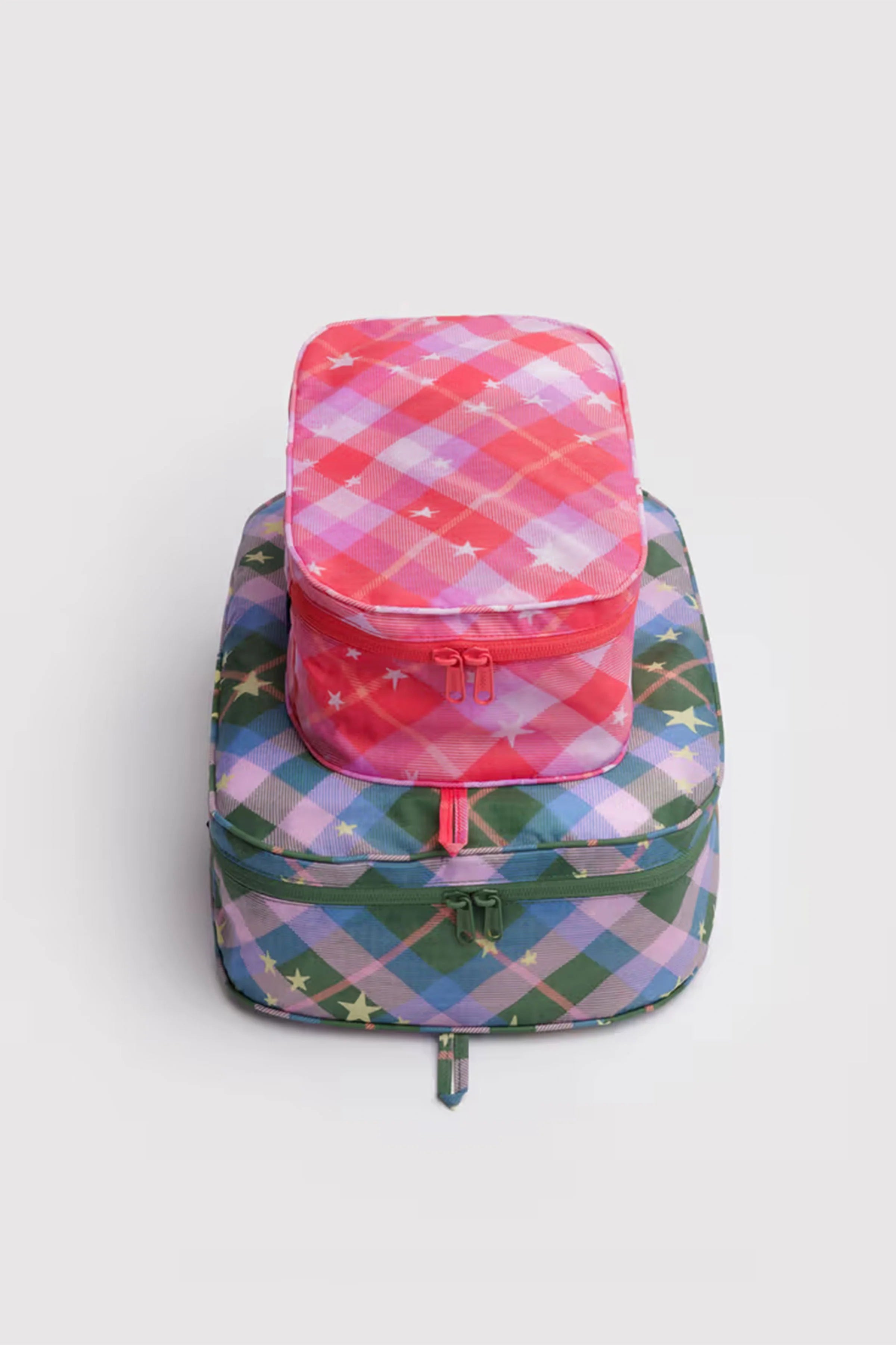 BAGGU Packing Cube Set in Star Plaid a