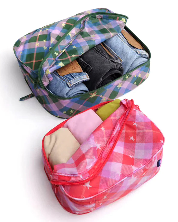 BAGGU Packing Cube Set in Star Plaid c
