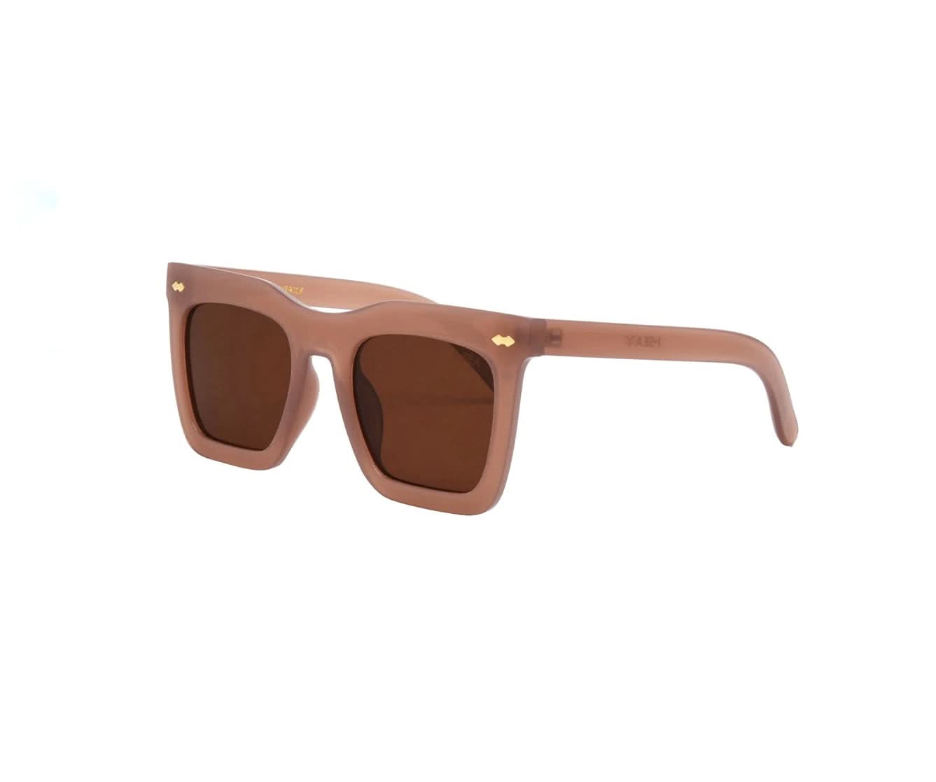 Dusty rose sunglasses with polarized lenses