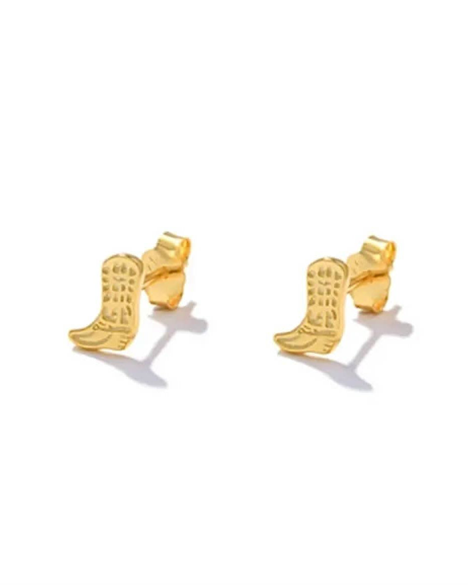 Cowboy Boot Stud Earrings
Gold cowboy boot earrings