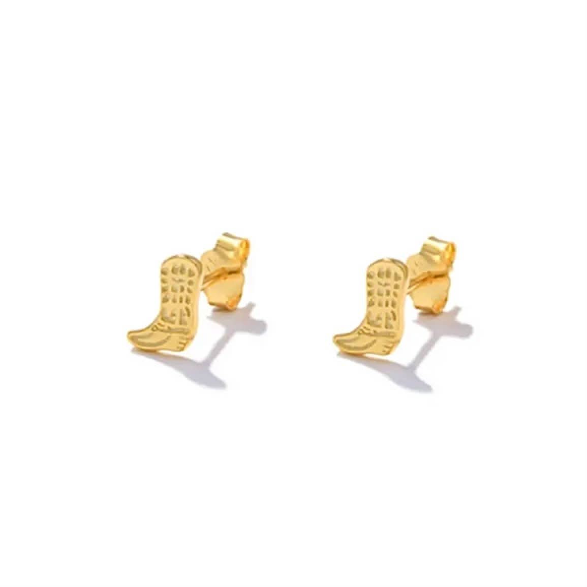 Cowboy Boot Stud Earrings
Gold cowboy boot earrings