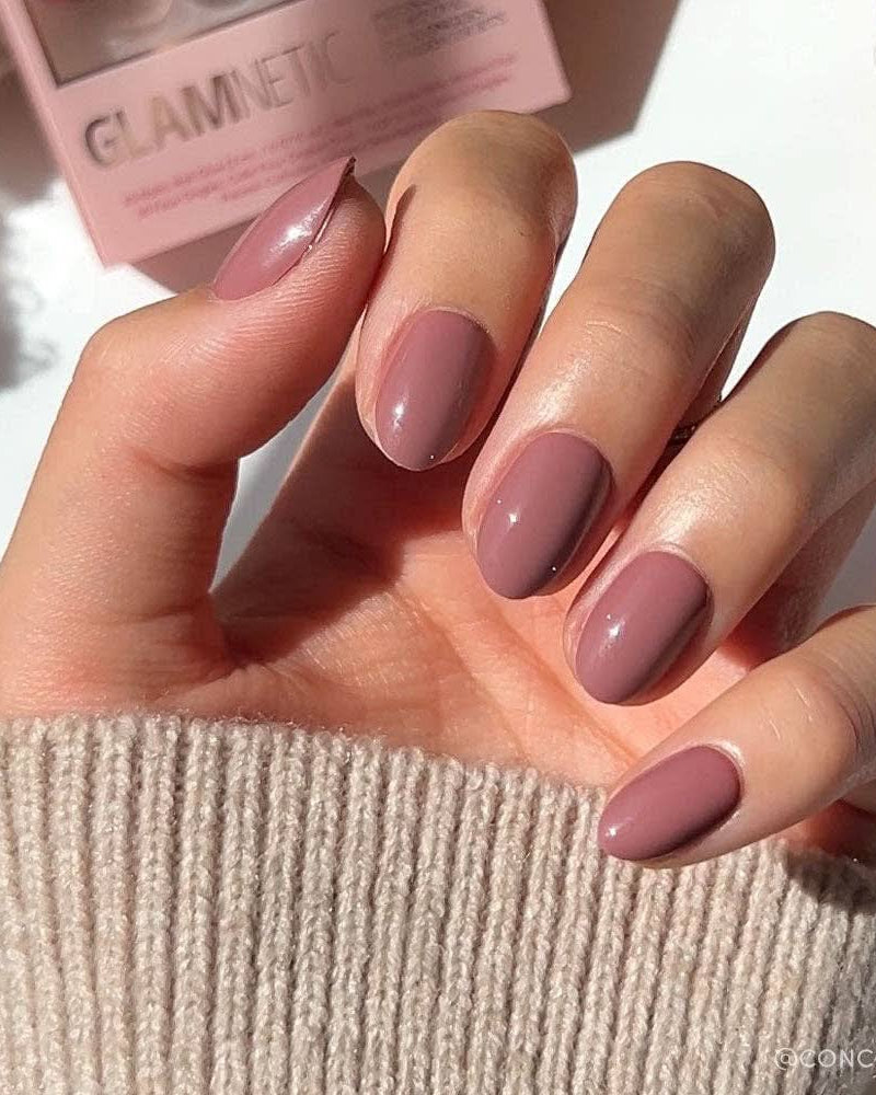 Fall Mauve Glamnetic Nails