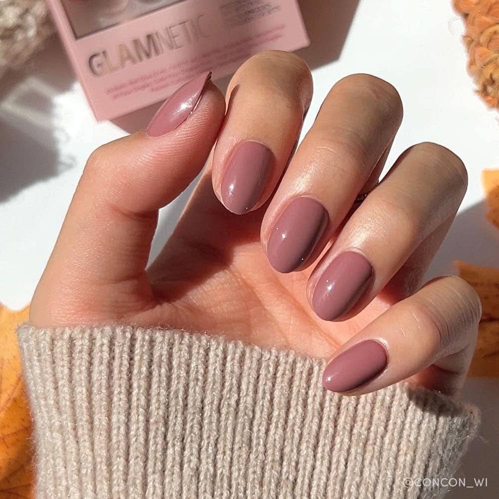 Fall Mauve Glamnetic Nails