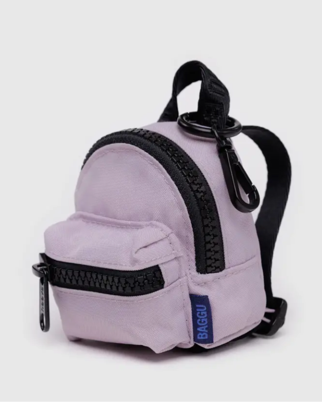 Mini backpack accessory in lavender