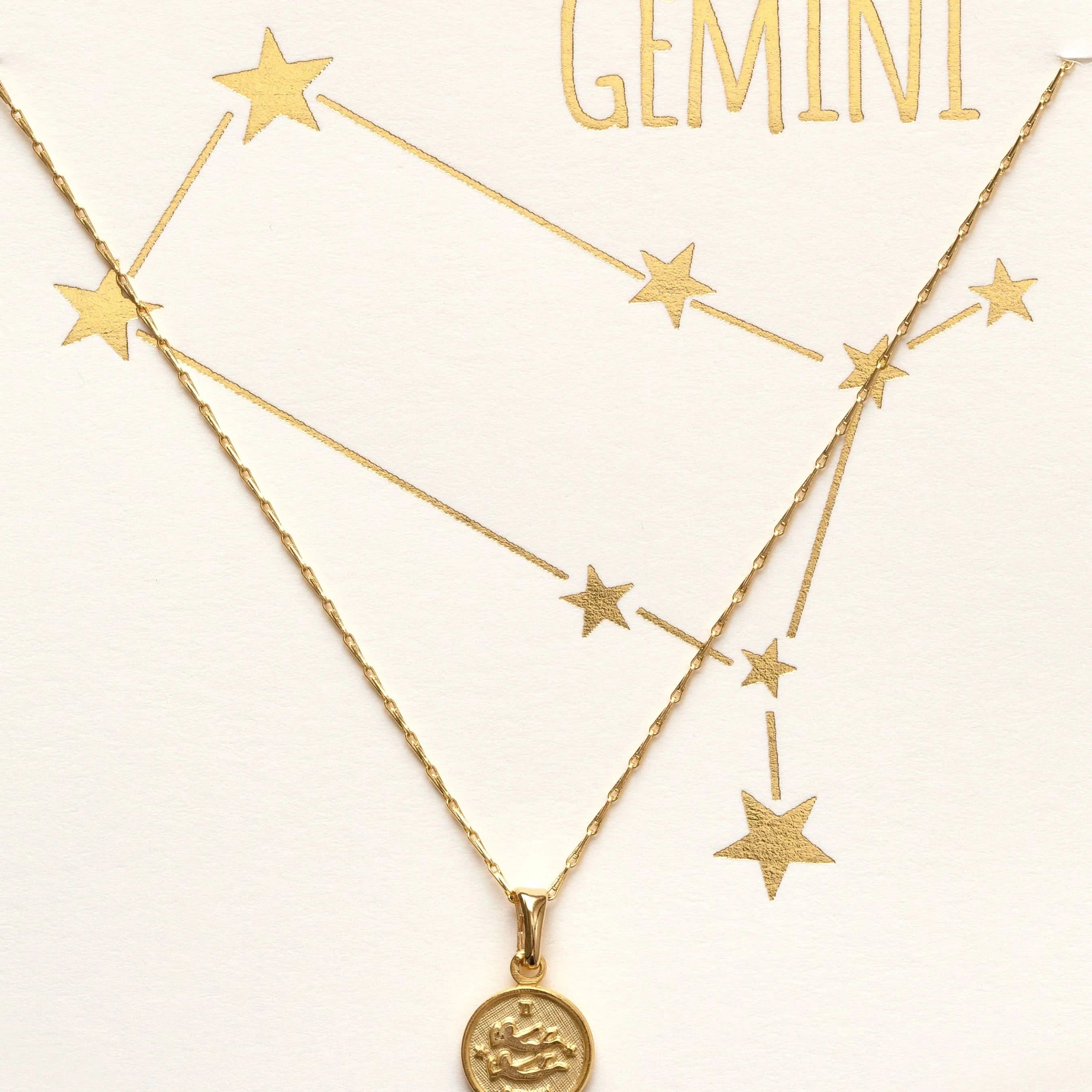 Tiny Zodiac Pendant Necklace - FORM + CONTENT