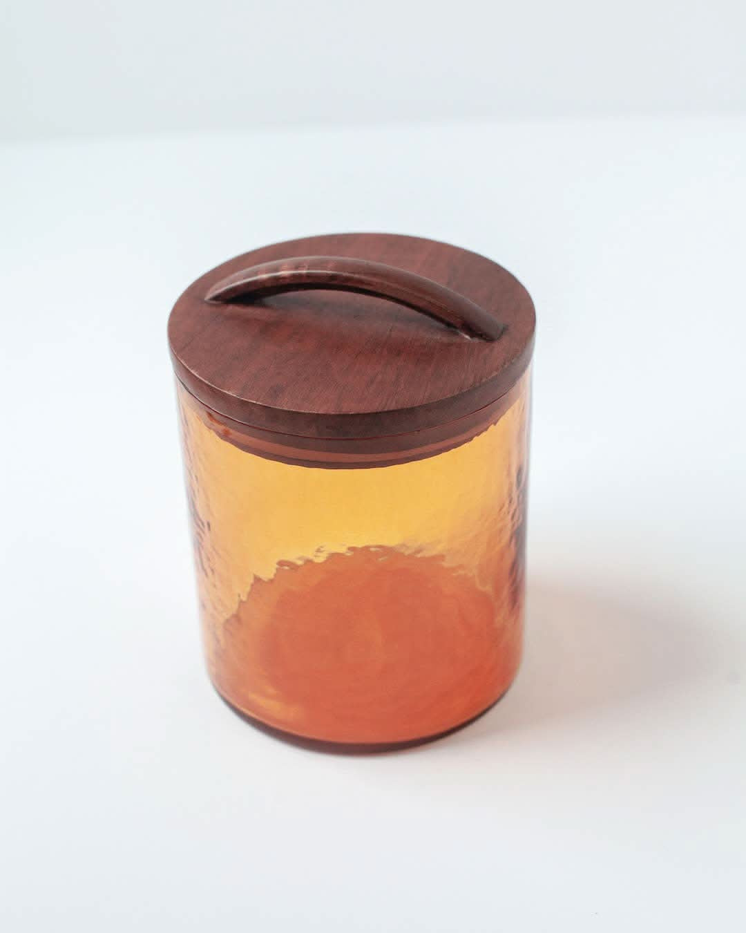 Handblown Hammered Glass Canisters - Small