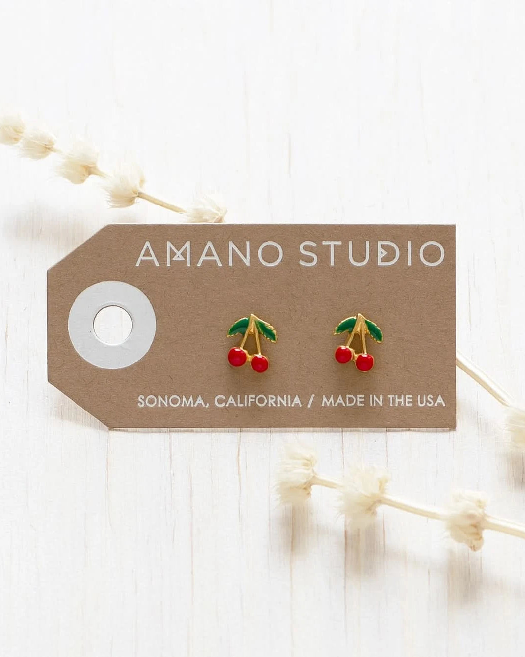 Cherry Stud Earrings - FORM + CONTENT