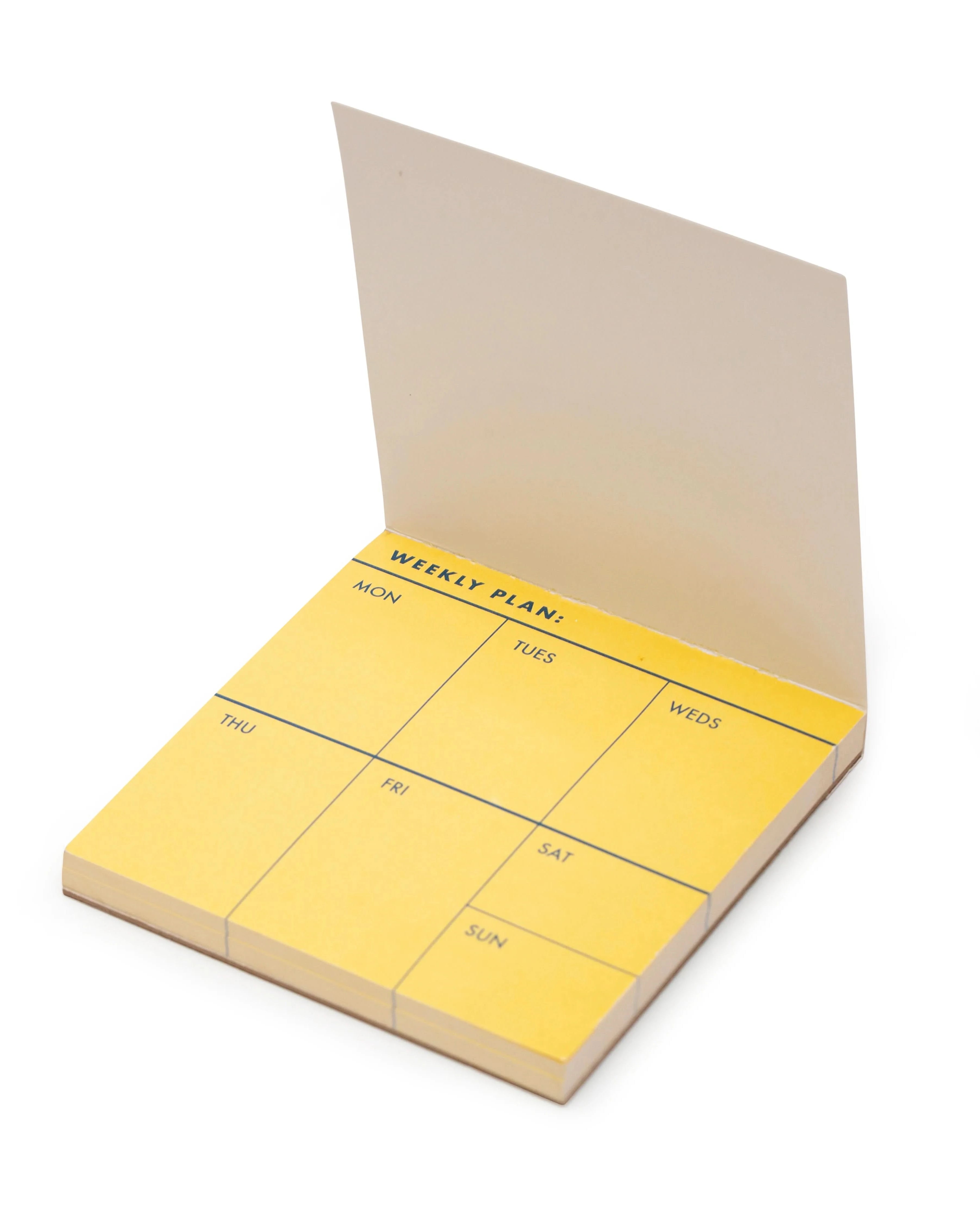 Yellow Weekly plan sticky note memo pads