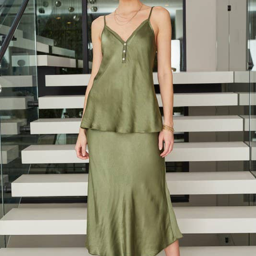 Silky Lace Maxi Skirt