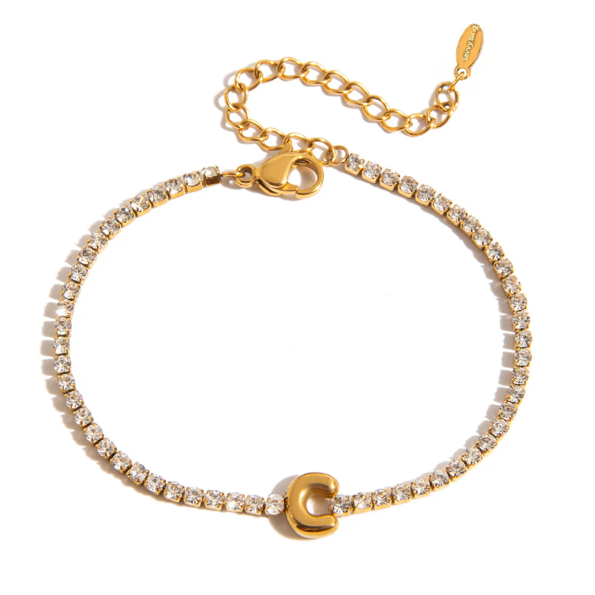 Initial Tennis Bracelet
