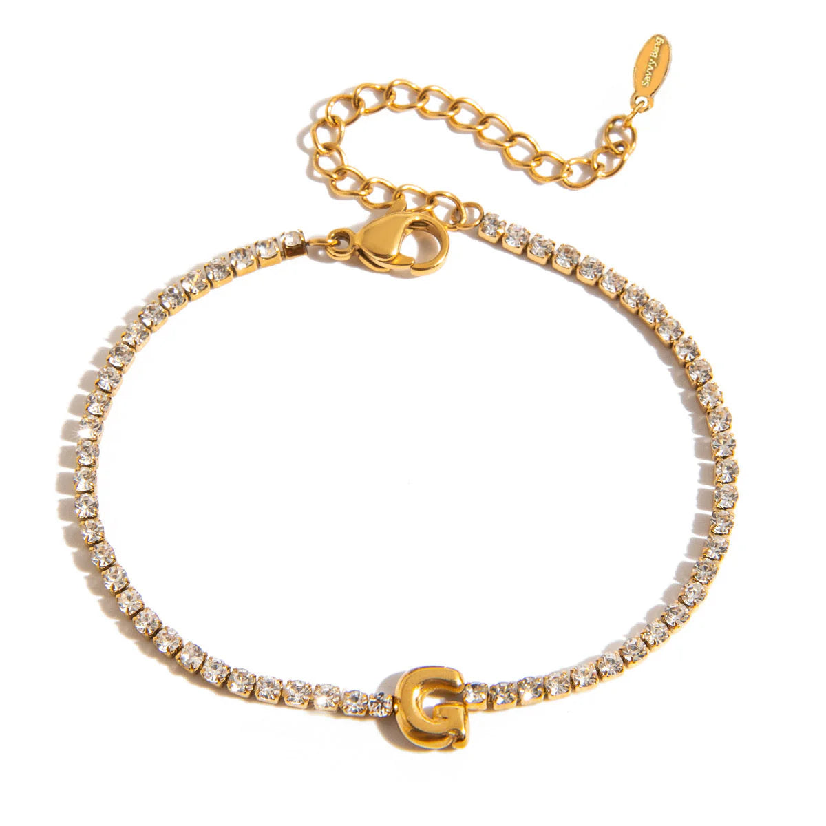 Initial Tennis Bracelet
