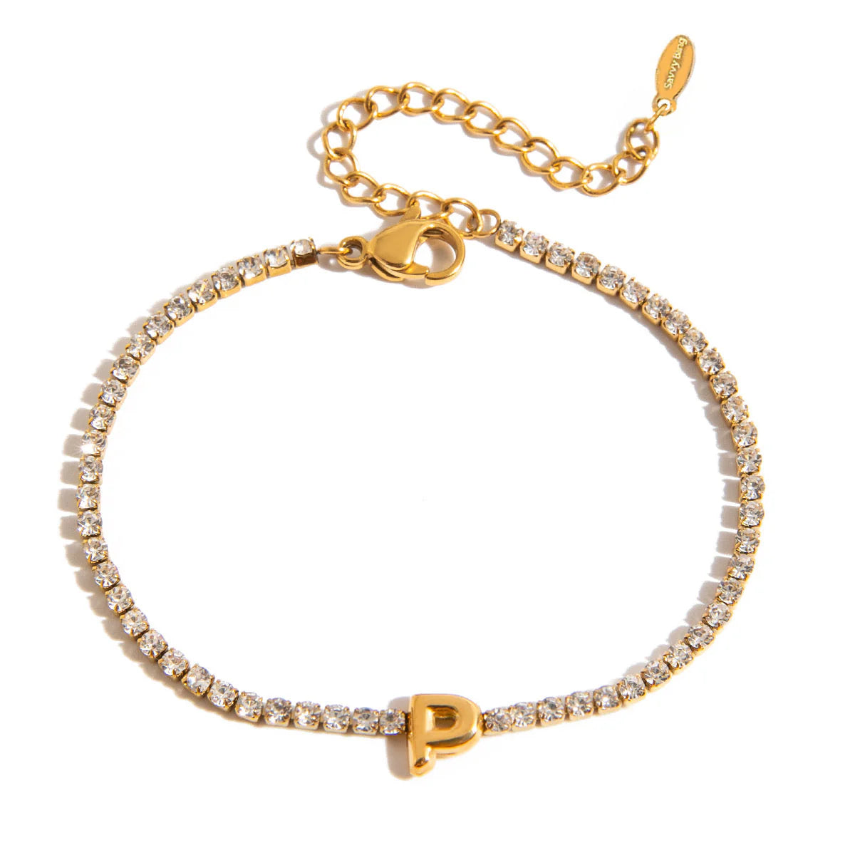 Initial Tennis Bracelet
