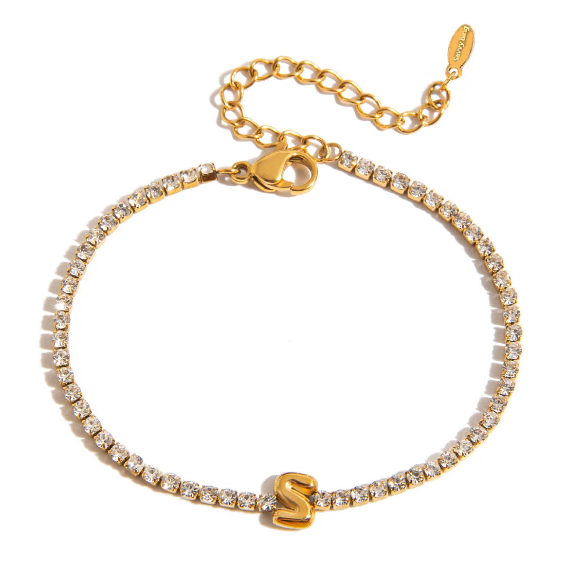 Initial Tennis Bracelet
