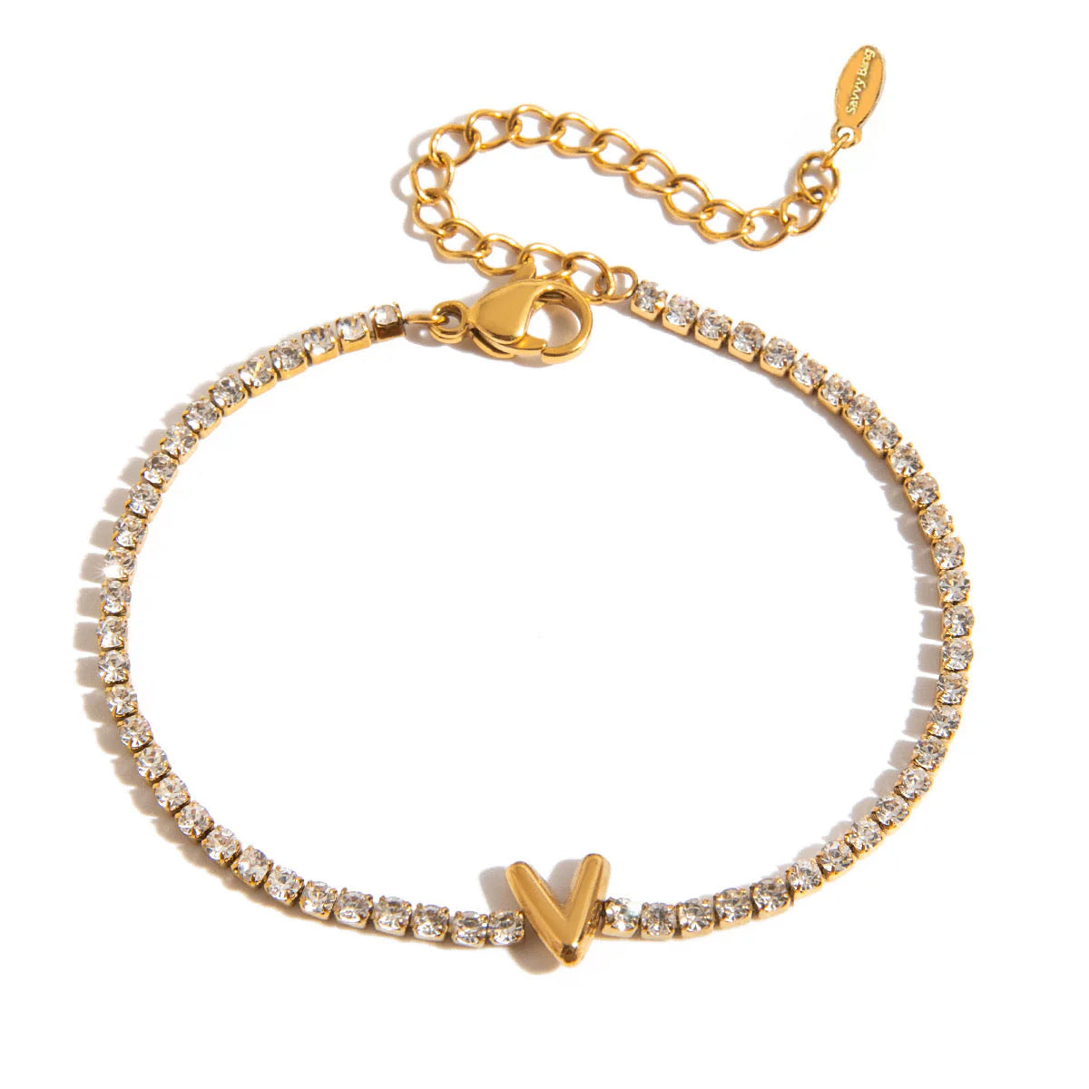 Initial Tennis Bracelet
