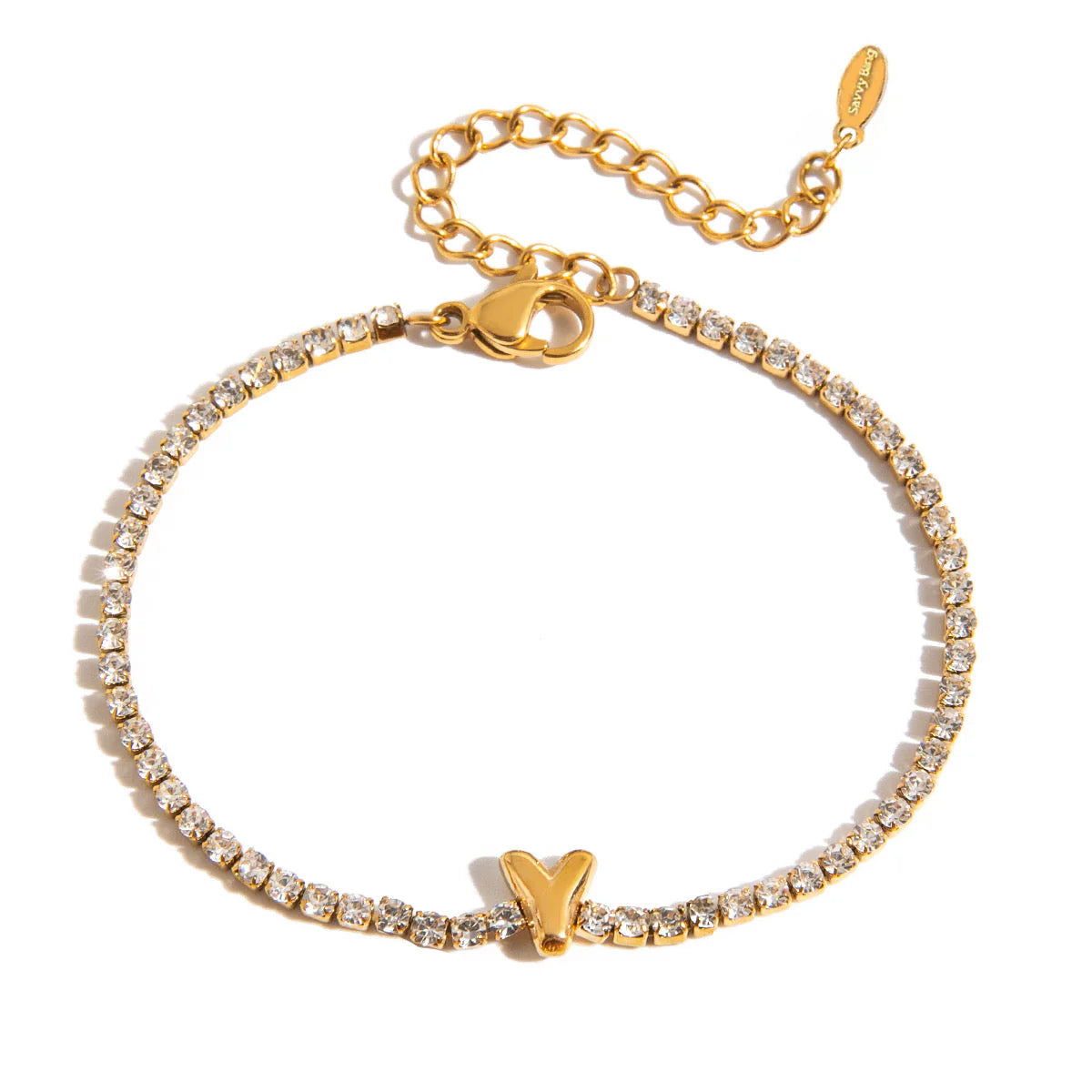 Initial Tennis Bracelet