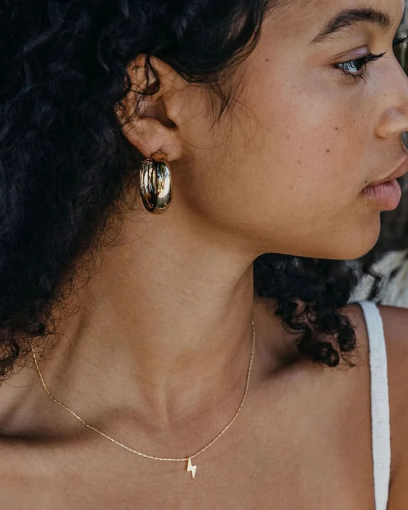 Lightening Bolt Pendant Necklace - FORM + CONTENT