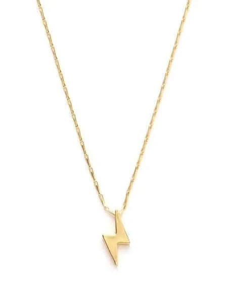 Lightening Bolt Pendant Necklace - FORM + CONTENT