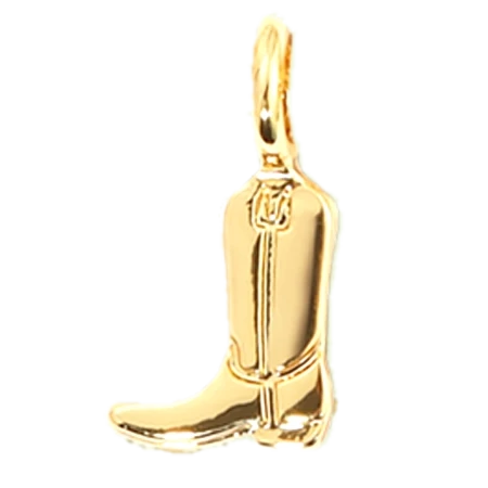 Lucky Feather Charm Garden Charms
Gold cowboy boot charm on a white background