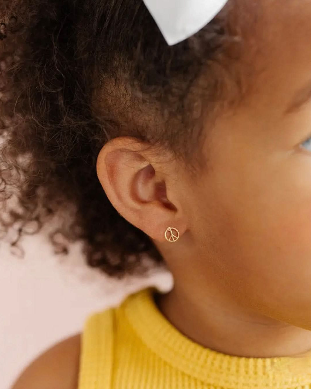 Pip Pop Flat Back Earrings - Round Peace