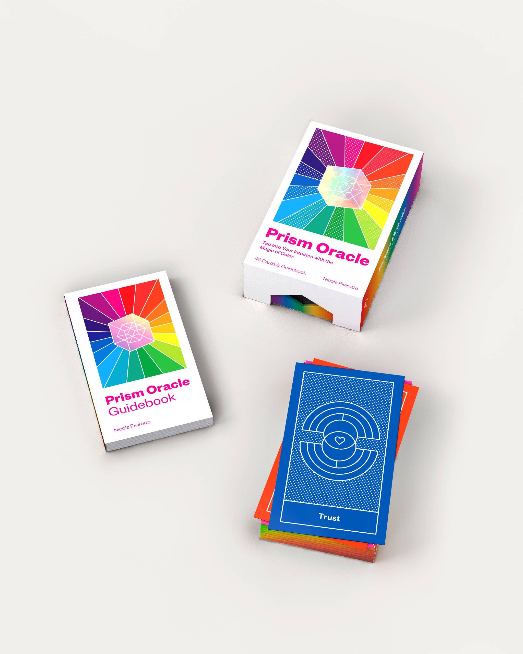 Prism Oracle card set with colorful packaging on a white background