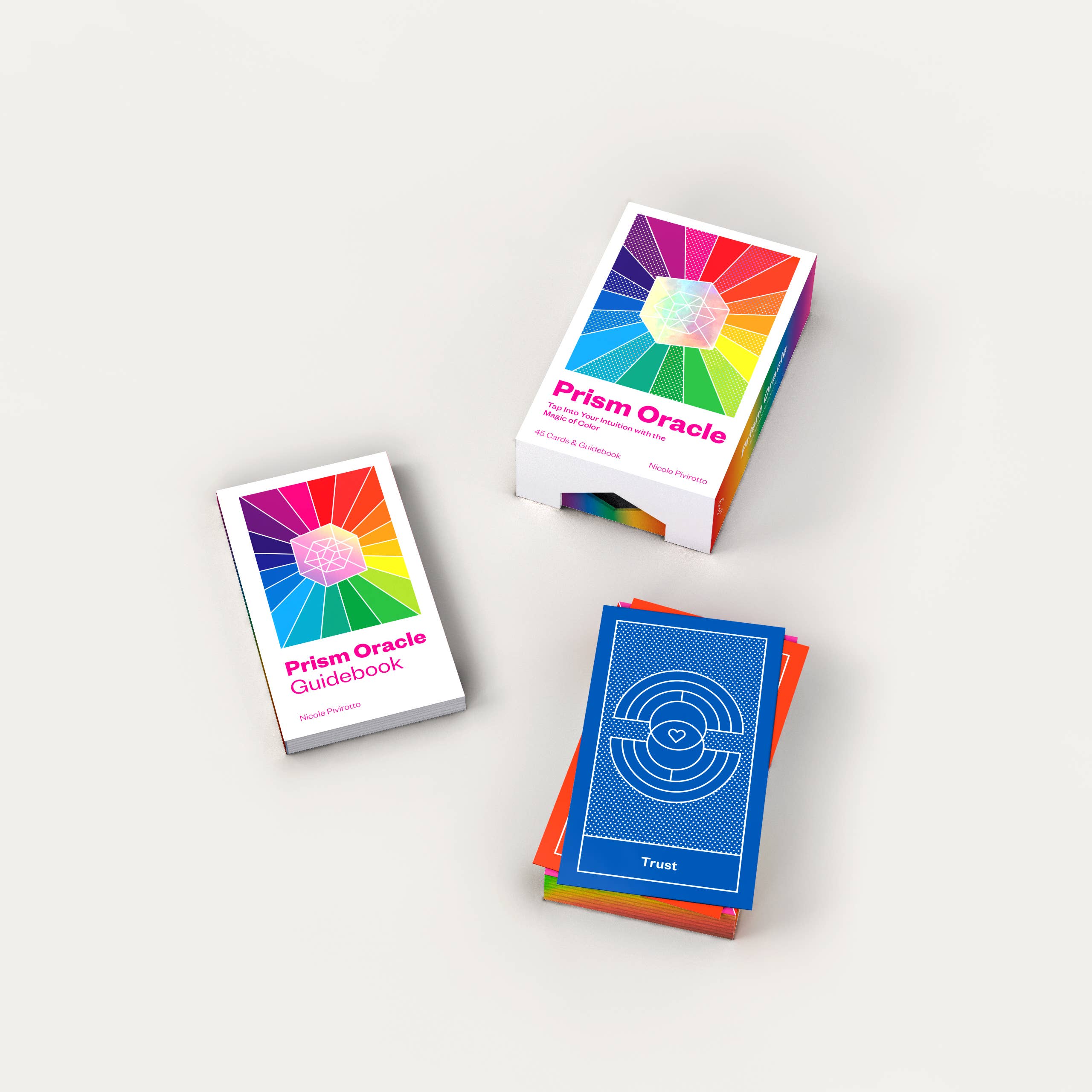 Prism Oracle card set with colorful packaging on a white background