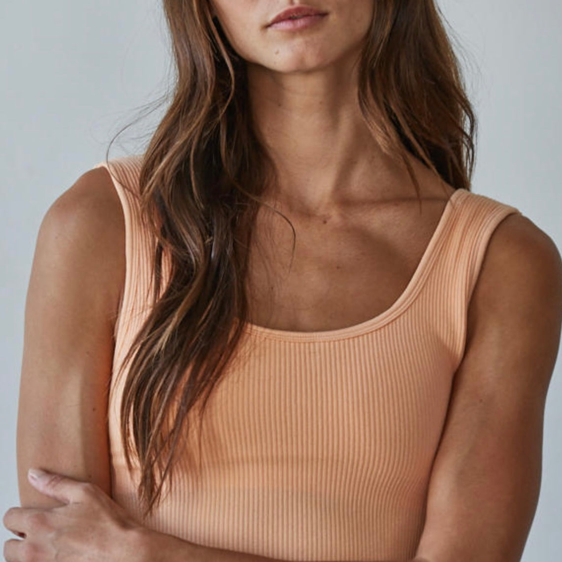 Wide Strap Ribbed Tank Top